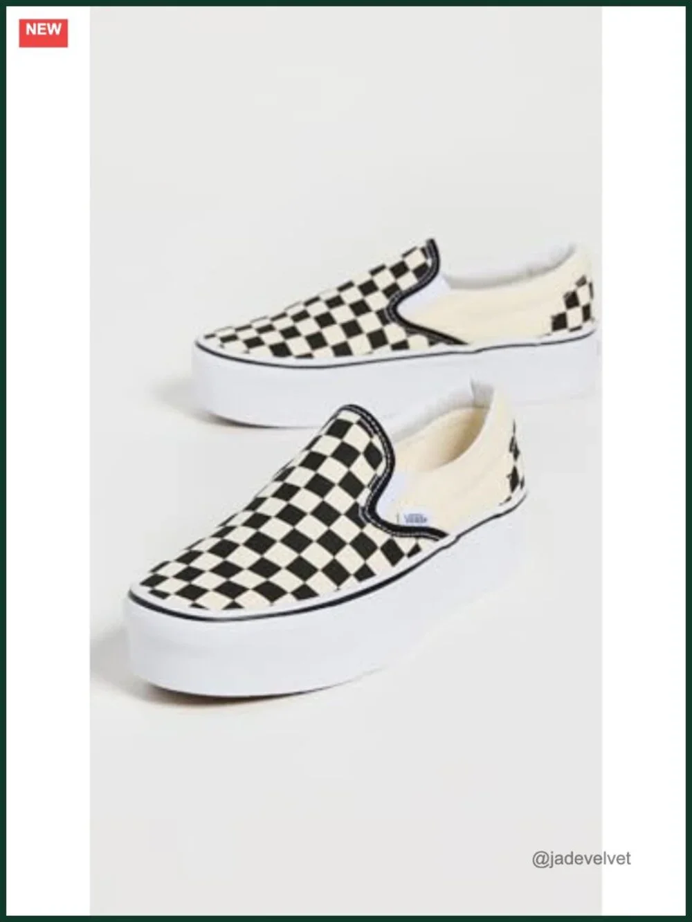 Checkerboard Slip-On Sneakers Stackform Platform